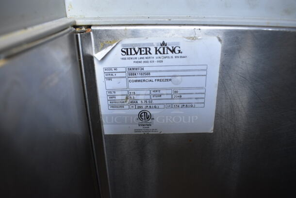 Silver King Model SKMWF34 Stainless Steel Commercial Chest Freezer w/ Sliding Lids on Commercial Casters. 115 Volts, 1 Phase. 34.5x23.5x34. Tested and Working! - Image 7 of 7