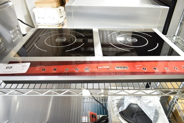 BRAND NEW SCRATCH AND DENT! 2023 Avantco 177IC18D8 Stainless Steel Double Countertop Induction Range / Cooker. 240 Volts, 1 Phase.  - Image 2 of 4