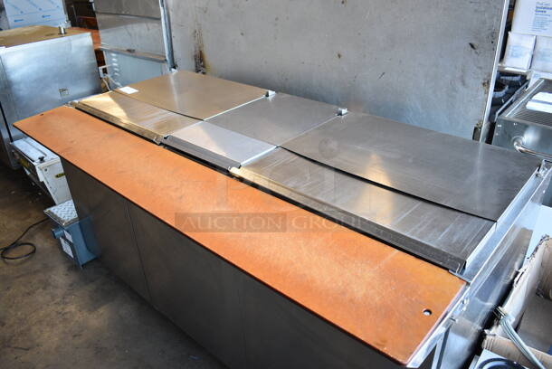 2017 Delfield Model 4472N-30M-M479 Stainless Steel Commercial Prep Table w/ Cutting Board on Commercial Casters. 115 Volts, 1 Phase. 72x32x37. Tested and Working! - Image 2 of 9