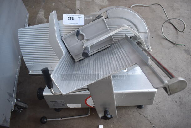 2012 Bizerba GSP H Stainless Steel Commercial Countertop Meat Slicer. 120 Volts, 1 Phase. 25x28x24. Cannot Test Due To Cut Power Cord