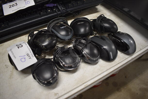 ALL ONE MONEY! Lot of 10 Various Computer Mice! - Image 2 of 3