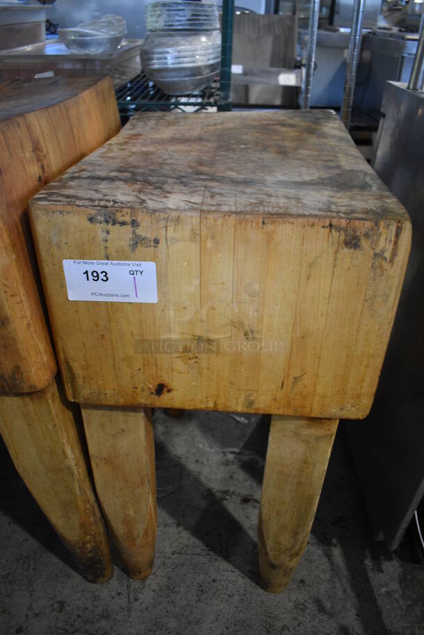 Butcher Block Table. 16x24x31 - Image 1 of 4