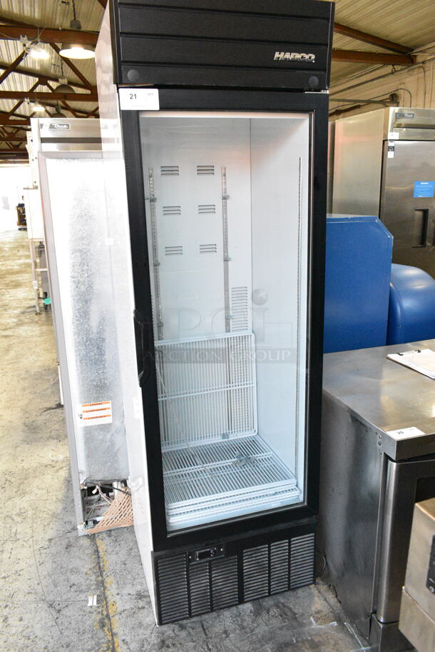 2019 Habco SE18 Metal Commercial Single Door Reach In Cooler Merchandiser w/ Poly Coated Racks. 115 Volts, 1 Phase. Tested and Working! - Image 1 of 5
