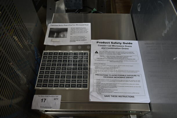BRAND NEW SCRATCH AND DENT! 2023 Amana HDC182 Stainless Steel Commercial Countertop Microwave Oven. 208/240 Volts, 1 Phase.  - Image 2 of 7