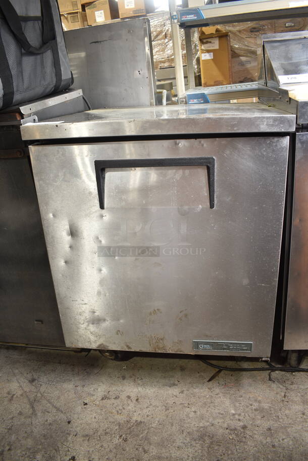 2021 True TUC-27F-HC Stainless Steel Commercial Single Door Undercounter Freezer on Commercial Casters. 115 Volts, 1 Phase. Tested and Working! - Image 1 of 5