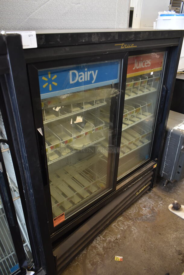 2014 True GDM-41SL-54-LD ENERGY STAR Metal Commercial 2 Door Reach In Cooler Merchandiser w/ Poly Coated Racks and Drink Sliders. 115 Volts, 1 Phase. Tested and Working!