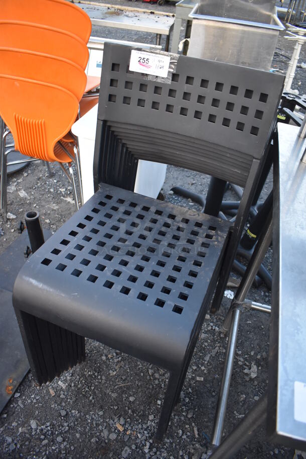 11 Black Metal Dining Height Chairs. 17x21x33. 11 Times Your Bid! - Image 3 of 4