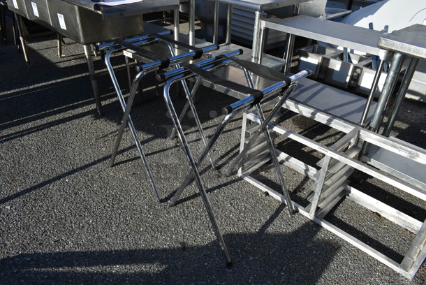 2 Metal Serving Tray Stands. 2 Times Your Bid! - Image 2 of 2
