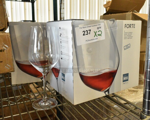 2 Box of 6 BRAND NEW SCRATCH AND DENT! Schott Zwiesel Forte 17.4 oz. Wine Glass / Water Goblet by Fortessa Tableware Solutions. 2 Times Your Bid!  - Image 2 of 5