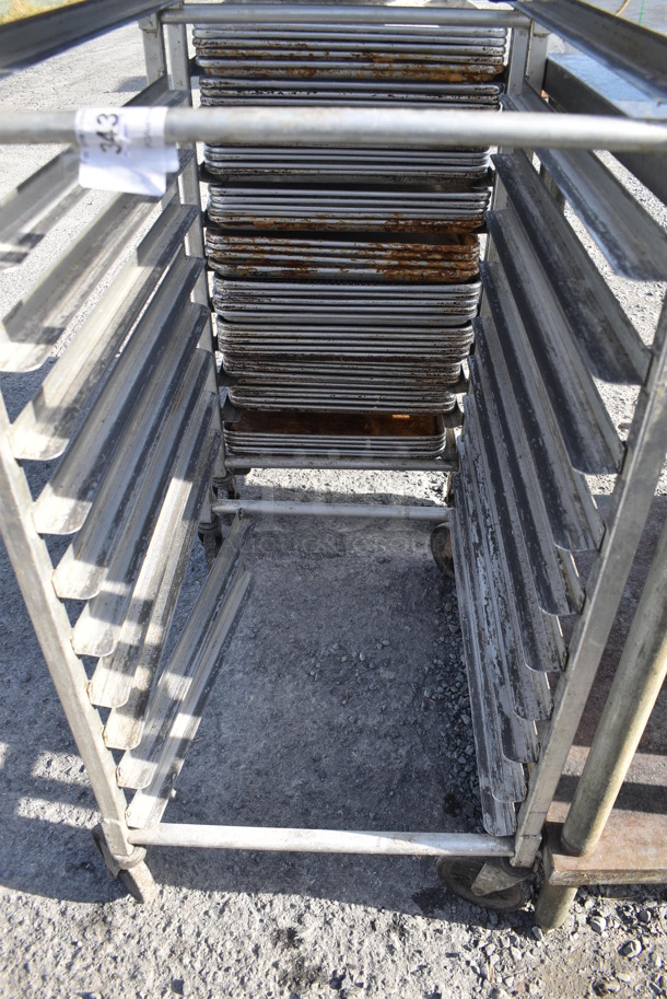 Metal Commercial Pan Transport Rack on Commercial Casters. 21x26.5x69 - Image 3 of 3