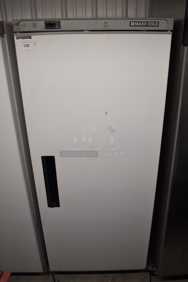 Maxx Cold MXX-23R Metal Commercial Single Door Reach In Cooler. 115 Volts, 1 Phase. 30x30x74. Tested and Working!