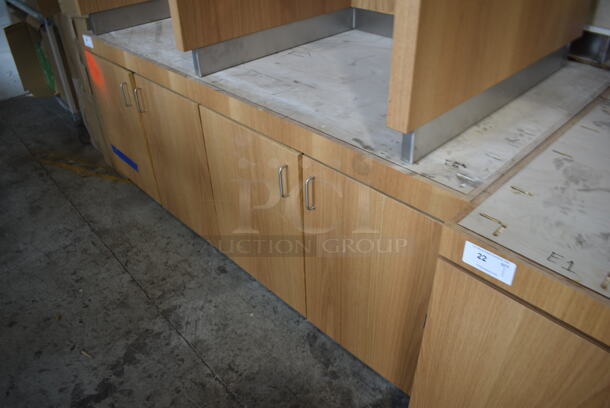 BRAND NEW! Wood Pattern Counter w/ 4 Doors. - Image 3 of 5