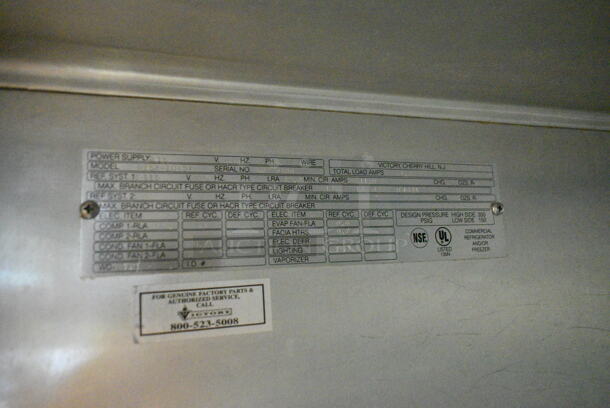 Victory RISA-1D-S7 Stainless Steel Commercial Single Door Roll In Rack Cooler. 115 Volts, 1 Phase. Tested and Working! - Image 4 of 5