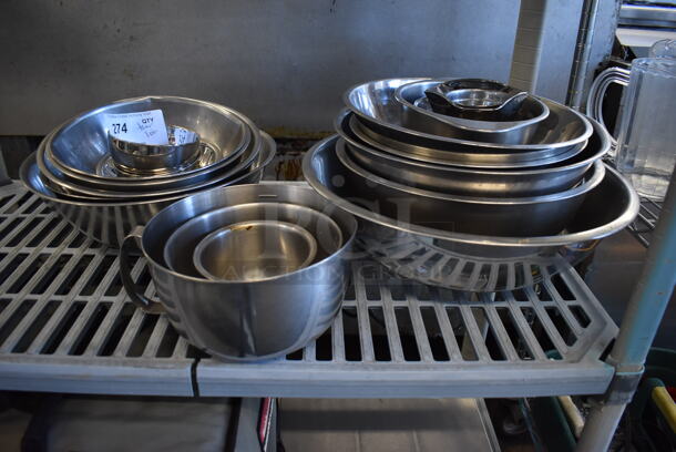 ALL ONE MONEY! Tier Lot of Various Metal Bowls