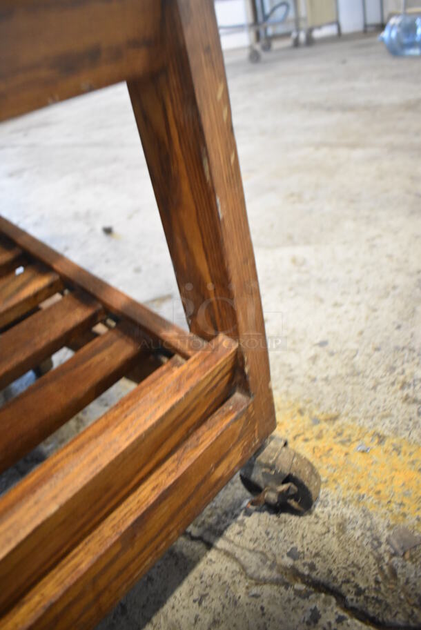 Wooden 5 Tier Shelving Unit on Commercial Casters. 31x20x54 - Image 6 of 6