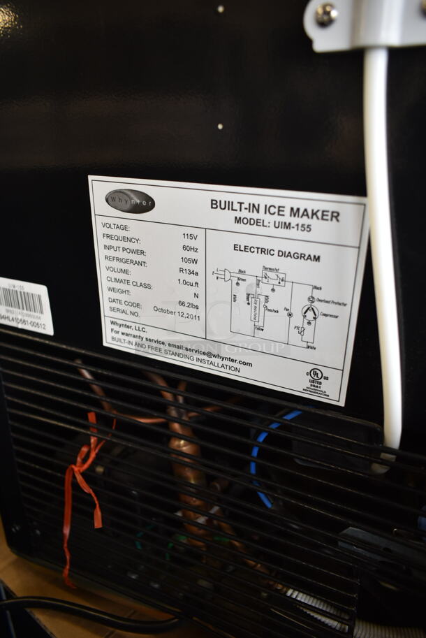 BRAND NEW SCRATCH AND DENT! Whynter UIM-155 15" Built In Ice Maker Machine Stainless Steel 12lb. 115 Volts, 1 Phase. Tested and Working! - Image 5 of 5