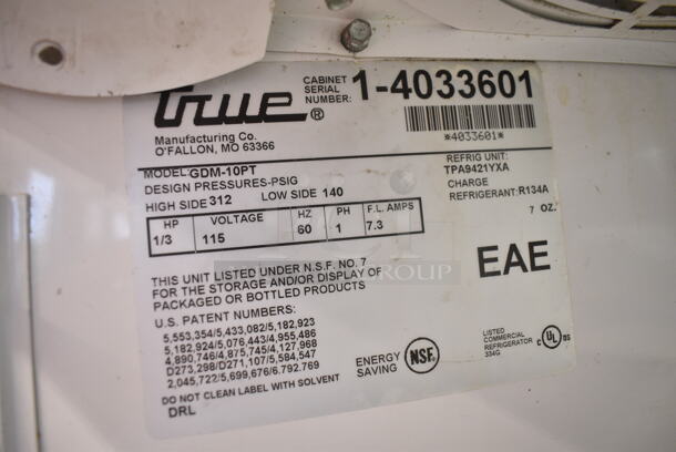 True GDM-10PT Metal Commercial Single Door Reach In Pass Through Cooler Merchandiser. 115 Volts, 1 Phase. Tested and Working! - Image 4 of 4
