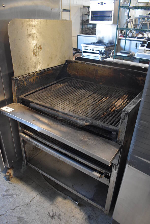 Stainless Steel Commercial Natural Gas Powered Charbroiler Grill w/ Under Shelf. 36x34x57 - Image 3 of 7