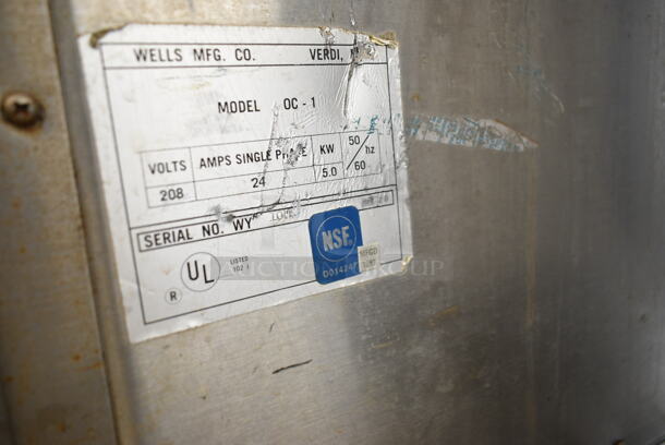 Wells OC-1 Stainless Steel Commercial Electric Powered Half Size Convection Oven w/ View Through Door, Metal Oven Racks on Stainless Steel Equipment Stand. 208 Volts. - Image 5 of 6