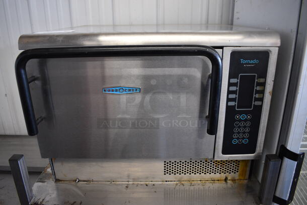 2 Turbochef Model NGCD6 Tornado Stainless Steel Commercial Countertop Electric Powered Rapid Cook Ovens on Stainless Steel Commercial 2 Tier Equipment Stand on Commercial Casters. 208/240 Volts, 1 Phase. 30x30x60. 2 Times Your Bid! - Image 2 of 7