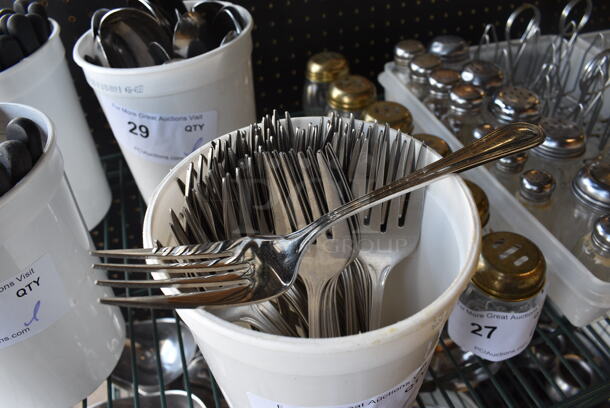 ALL ONE MONEY! Lot of Metal Forks in Poly Bin. 8.5" - Image 2 of 5
