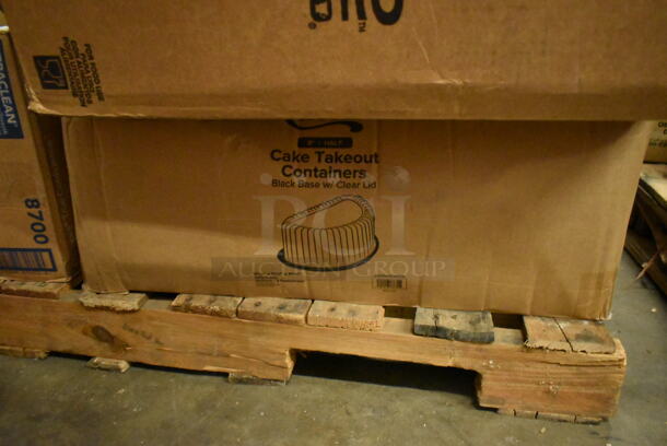 PALLET LOT OF 11 BRAND NEW Boxes Including 500LSTRWL Choice 9, 12, 16, 20, and 24 oz. Clear Strawless / Sip Lid - 1000/Case, 245CB10 Choice 10" x 10" x 2" White Corrugated Plain Bakery Box - 50/Case, 420RC-78693, 500PJDW04W 4 oz. White Plastic Double Wall Customizable Jar - 198/Case, 2 Box 2488700 Chicopee 8700 Veraclean 12" x 13" Blue Medium-Weight Smooth Wiper - 400/Case, 2 Box Solo Bare Hot Drink Cups, Cake Take Out Containers. 11 Times Your Bid! - Image 8 of 9