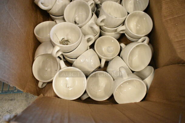 ALL ONE MONEY! Lot of 50 Clear Ceramic Mugs.  - Image 5 of 6