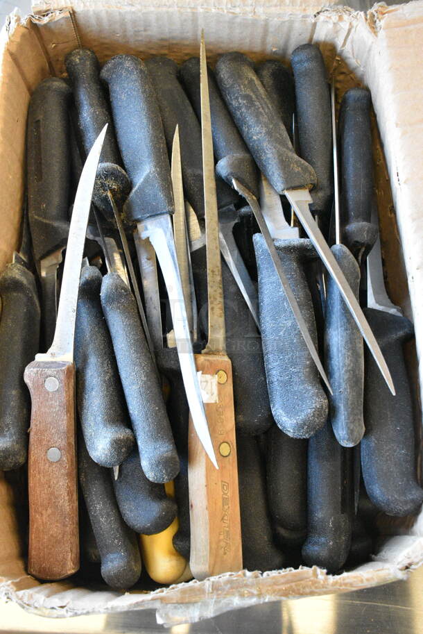 60 SHARPENED Stainless Steel Knives Including Fillet Knives. 60 Times Your Bid!  - Image 2 of 2