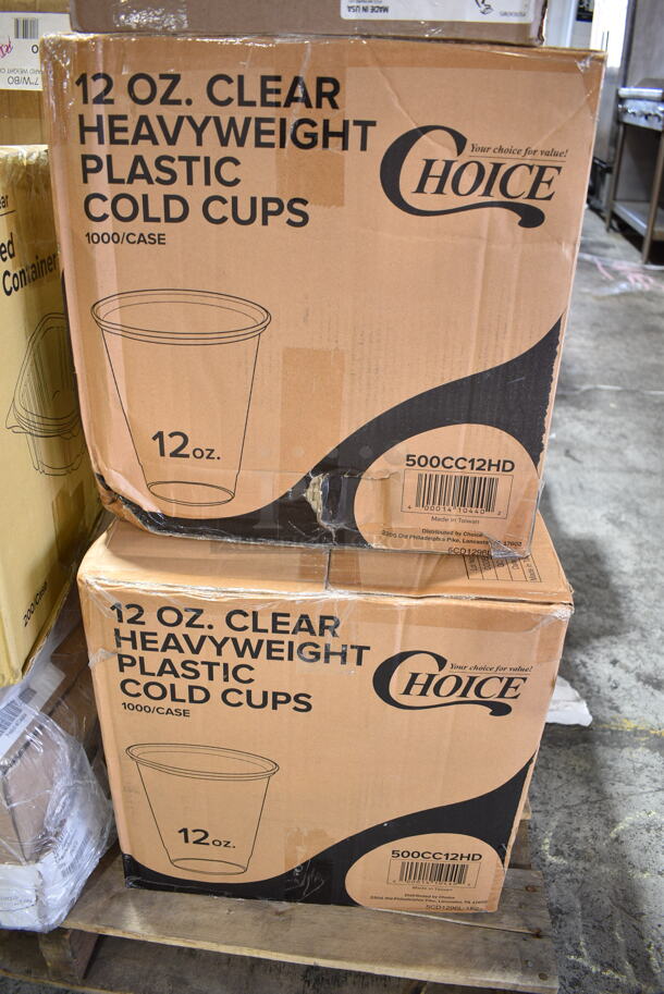 PALLET LOT of 15  BRAND NEW Boxes Including 3 Box 130TRAY18 Visions Black PET Plastic 18" Thermoform Catering / Deli Tray - 25/Case, 127CH24 Choice 24 oz. Clear RPET Hinged Deli Container - 200/Case, 612527LCO Choice 7" Round Standard Weight Foil Take-Out Pan with Board Lid - 200/Case, 176WDTSB010 Choice 10" Woven Wood Salad Bowl - 12/Pack, 2 Box 500CC12HD Choice 12 oz. Plastic Cold Cup - 1000/Case, 5014347M15 Lavex Li'l Herc 56 Gallon 1.5 Mil 43" x 47" Low Density Medium-Duty Black Can Liner / Trash Bag - 100/Case, Kraft Take Out Container, 808124C1 Tablecraft 124C-1 24 oz. Clear Cone Tip Squeeze Bottle with 38 mm Opening - 12/Pack, 6 oz Paper Hot Cups, Stolzle 3580015T Revolution 13 oz. Rocks / Old Fashioned Glass - 6/Pack. 15 Times Your Bid! - Image 7 of 12