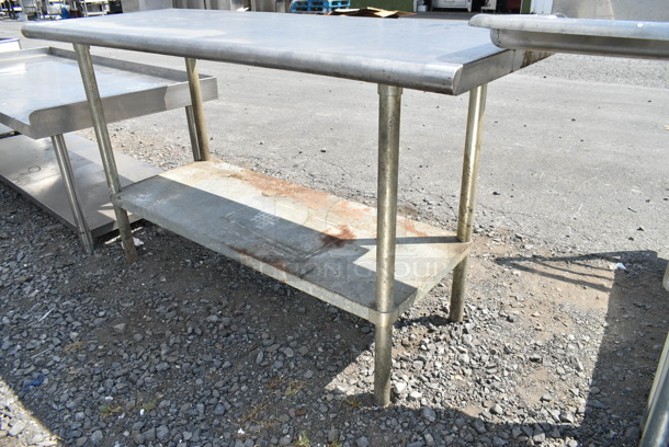 Stainless Steel Table w/ Metal Under Shelf.  - Image 3 of 4