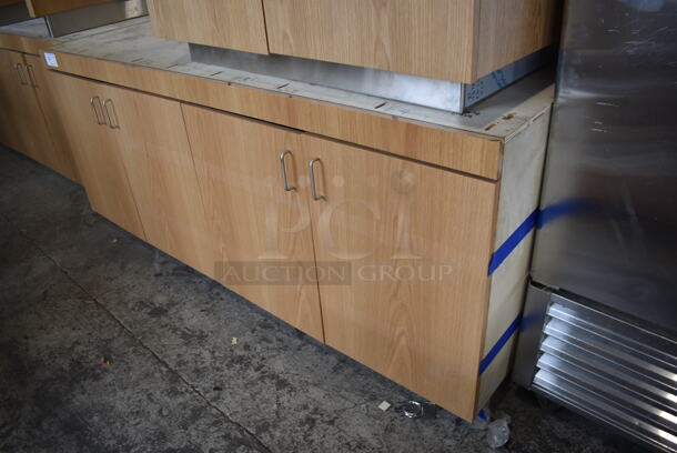 BRAND NEW! Wood Pattern Counter w/ 4 Doors. - Image 3 of 7