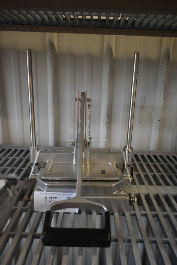 Metal Commercial Countertop Chopper w/ Bag of Broken Leg Pieces - Image 4 of 5