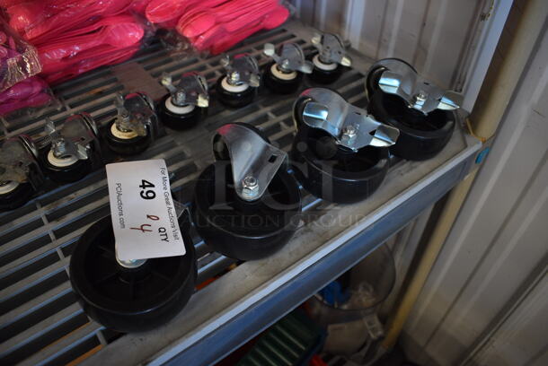 ALL ONE MONEY! Lot of 4 Commercial Casters. 5x3x6 - Image 3 of 5