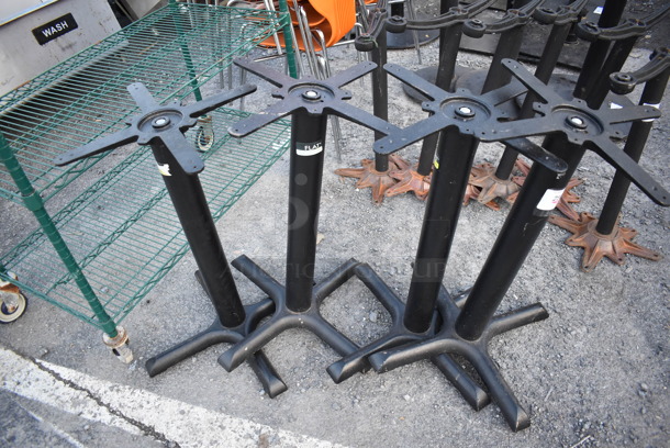 4 Black Metal Table Bases. 22x22x28. 4 Times Your Bid! - Image 2 of 3