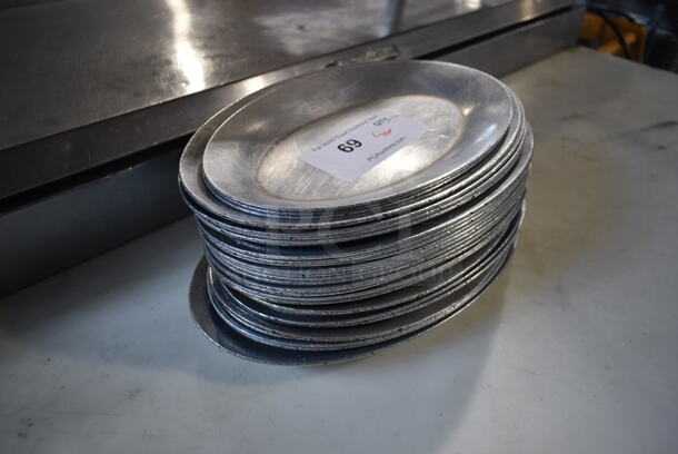 ALL ONE MONEY! Lot of Various Metal Oval Trays. - Image 2 of 3