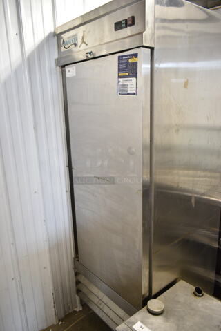 Avantco 178SS1FHC Stainless Steel Commercial Single Door Reach In Freezer on Commercial Casters. 115 Volts, 1 Phase. Tested and Working!