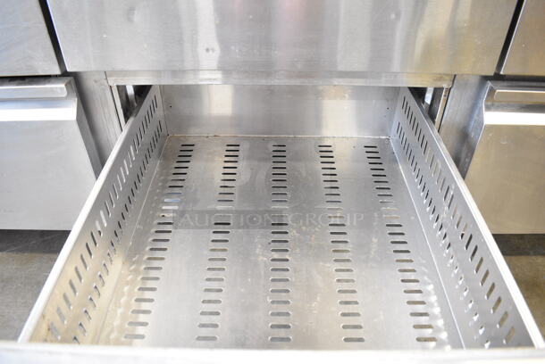 Avantco 178SSPPT3 Stainless Steel Commercial Pizza Prep Table w/ 6 Drawers on Commercial Casters. 115 Volts, 1 Phase. Tested and Does Not Power On - Image 9 of 12