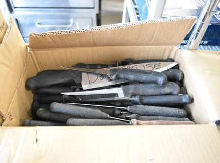 50 SHARPENED Stainless Steel Knives Including Fillet Knives. 50 Times Your Bid! 