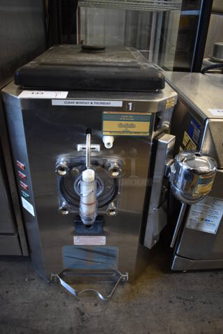 Taylor Stainless Steel Commercial Countertop Single Flavor Frozen Beverage Machine w/ Drink Mixer Attachment. 115 Volts, 1 Phase. 21x27x28