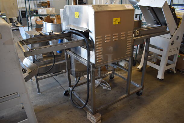 Belshaw Adamatic TG-50 Stainless Steel Commercial Floor Style Thermoglaze Icing Machine on Commercial Casters. Missing 1 Caster. 208 Volts, 1 Phase. 80x34x54 - Image 2 of 8