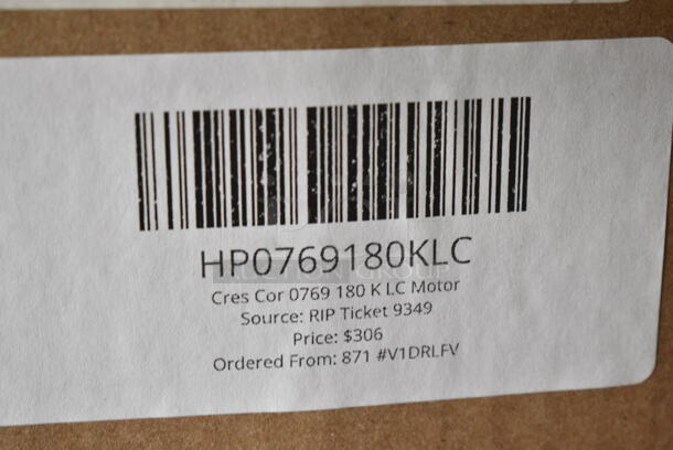 BRAND NEW SCRATCH AND DENT! Cres Cor 0769 180 K LC Motor - Image 2 of 2