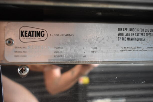 Keating 36X30 MiraClean Stainless Steel Commercial Countertop Electric Powered Chrome Top Flat Top Griddle. 208/230 Volts, 3 Phase.  - Image 4 of 5
