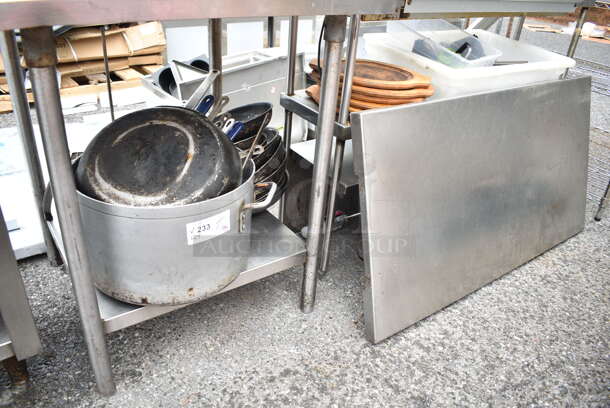 ALL ONE MONEY! Lot of Various Items Including Metal Stock Pot, Skillets, Vegetable Dicer w/o Pusher, Metal Piece and Utensils - Image 1 of 9