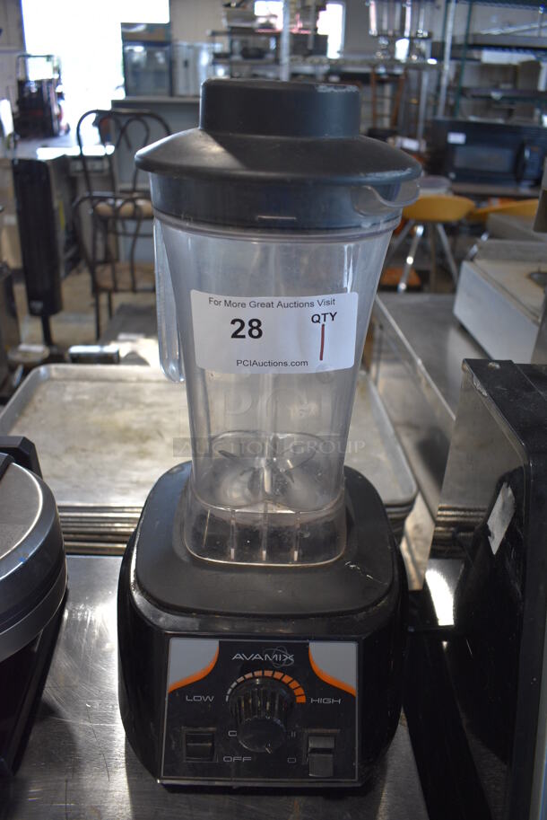 Avamix Model HS-7240 Metal Commercial Countertop Blender w/ Pitcher. 120 Volts, 1 Phase. 10x11x20. Tested and Working!