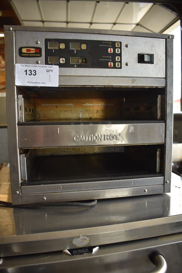 Carter Hoffmann MZ223-4D Stainless Steel Commercial Countertop Electric Powered Heated Holding Cabinet. 120 Volts, 1 Phase. Tested and Working!