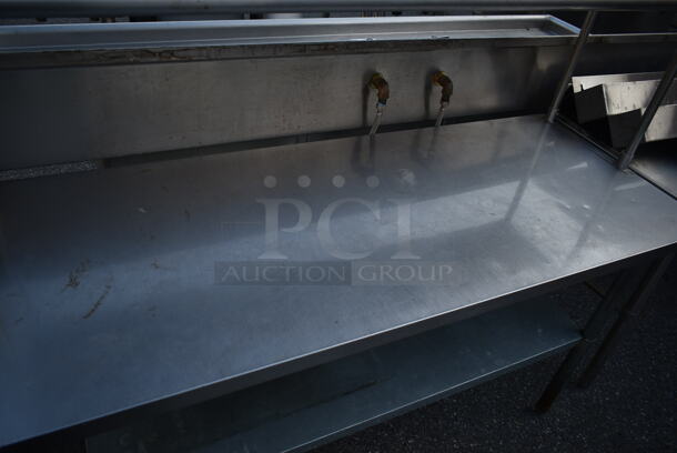 Stainless Steel Commercial Table w/ Metal Under Shelf and 2 Tier Over Shelf. - Image 2 of 6