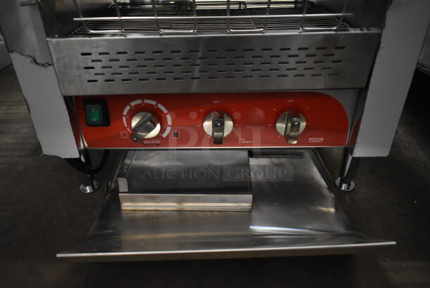 BRAND NEW SCRATCH AND DENT! Avantco 184T3600B Stainless Steel Commercial Countertop Conveyor Toaster Oven. 208 Volts, 1 Phase.  - Image 3 of 5