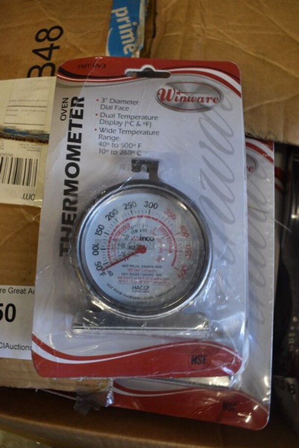 22 BRAND NEW! Winware Set of 1 Oven Thermometer and 1 Freezer/ Refrigerator Thermometer. 3.25x1.5x3.25. 22 Times Your Bid! 