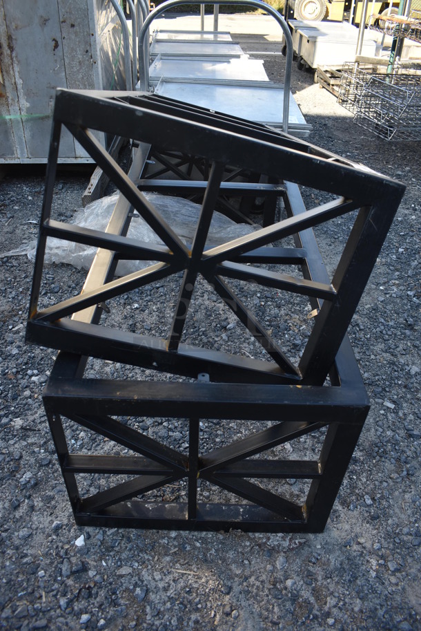 2 Black Metal Dunnage Racks. 48x19x15. 2 Times Your Bid!  - Image 3 of 3