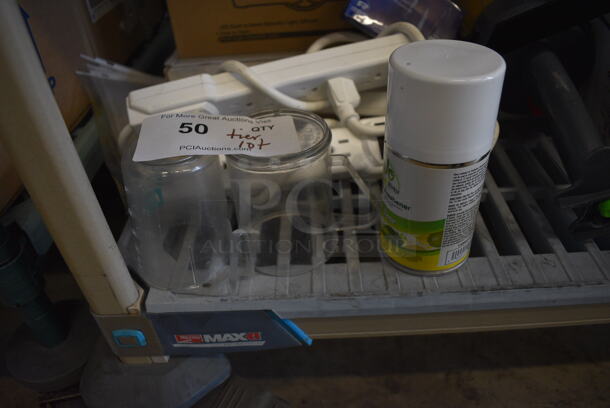 ALL ONE MONEY! Tier Lot of Various Items Including Power Strips, Hairnets, Safe Inserts - Image 7 of 7